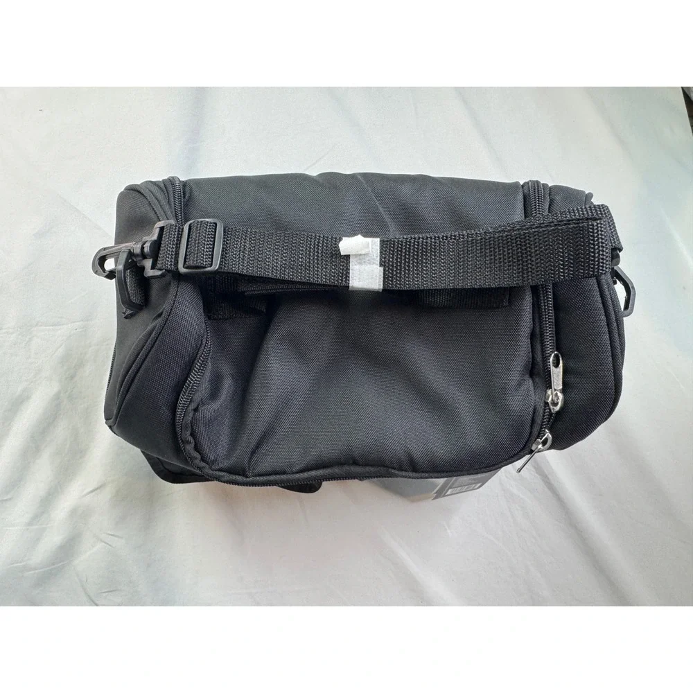 Thermos Insulated Lunch Lugger Black Soft Cooler Bag Front Pocket Strap